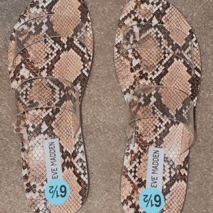 Steve Madden snake print sandals